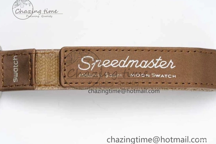 0427 Speedmaster Misson To Saturn 1:1 Best Edition Beige Dial On Nylon Strap Quartz Casual 7861